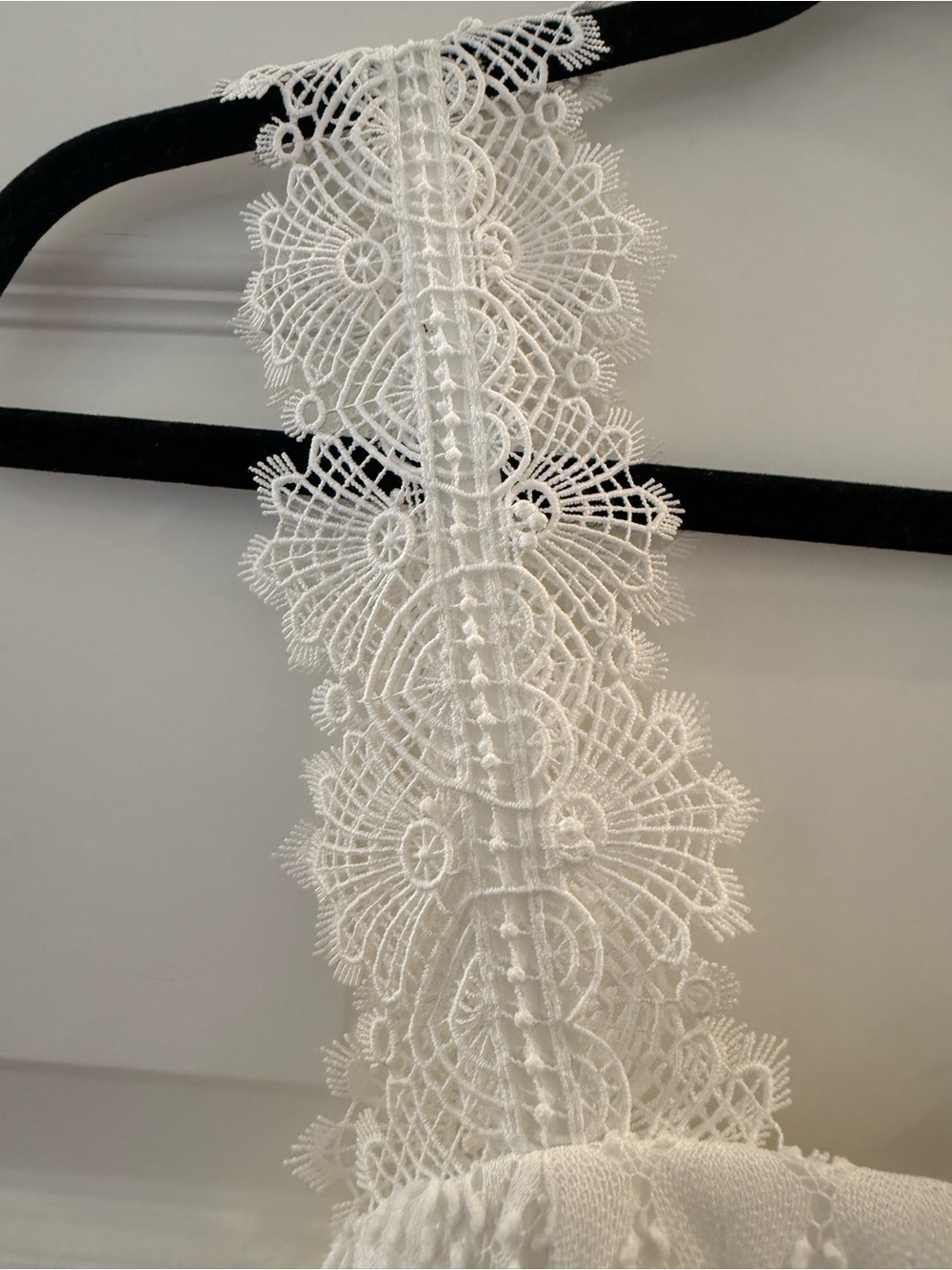 Waimari White Lace-Trimmed Broderie Ibiza Cotton-Poplin Midi Dress Large - Picture 8 of 12